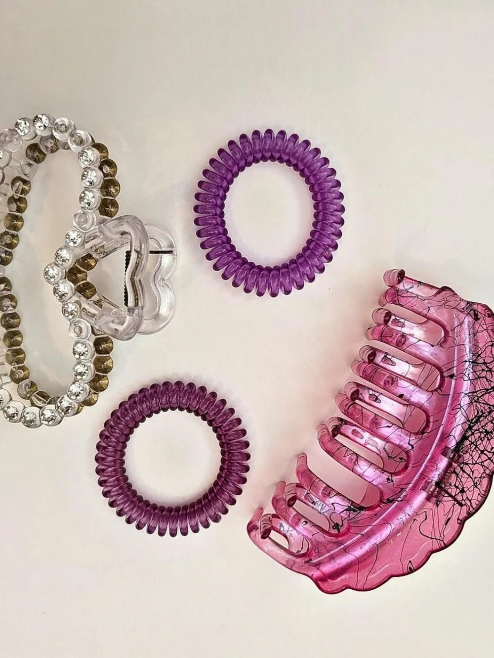 Large Hair & Beauty Accessories Bundle With Mini Straightener & Many Scrunchies